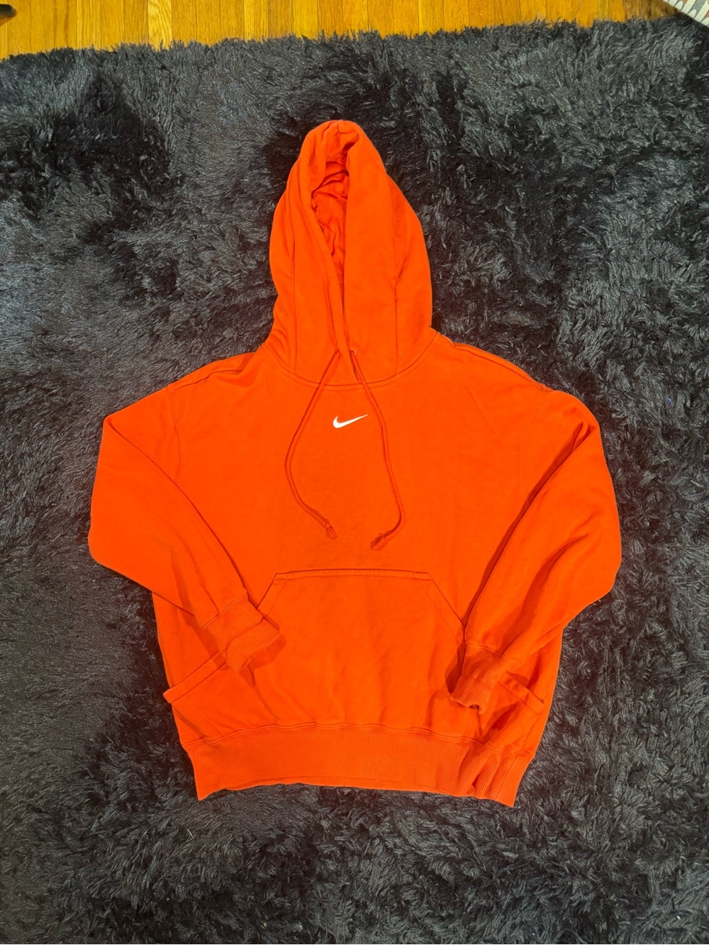 Nike Center Swoosh Orange Hoodie
